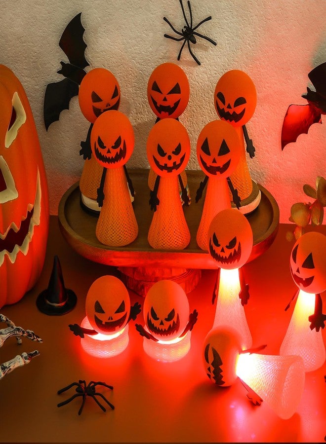 Oitnlaughter 24PCS Halloween Light Up Jumping Popper Pumpkin Spring Launchers with Flashing LED Halloween Party Favors for Halloween Bouncy Novelty for Goodie Bag Fillers - Image 5